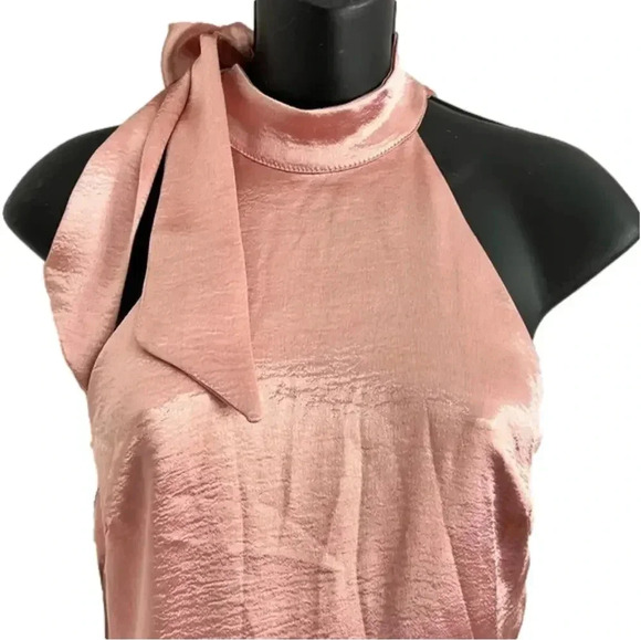 Lulu’s Purely Divine Blush Pink Satin Halter Midi Dress NWT - Picture 5 of 13